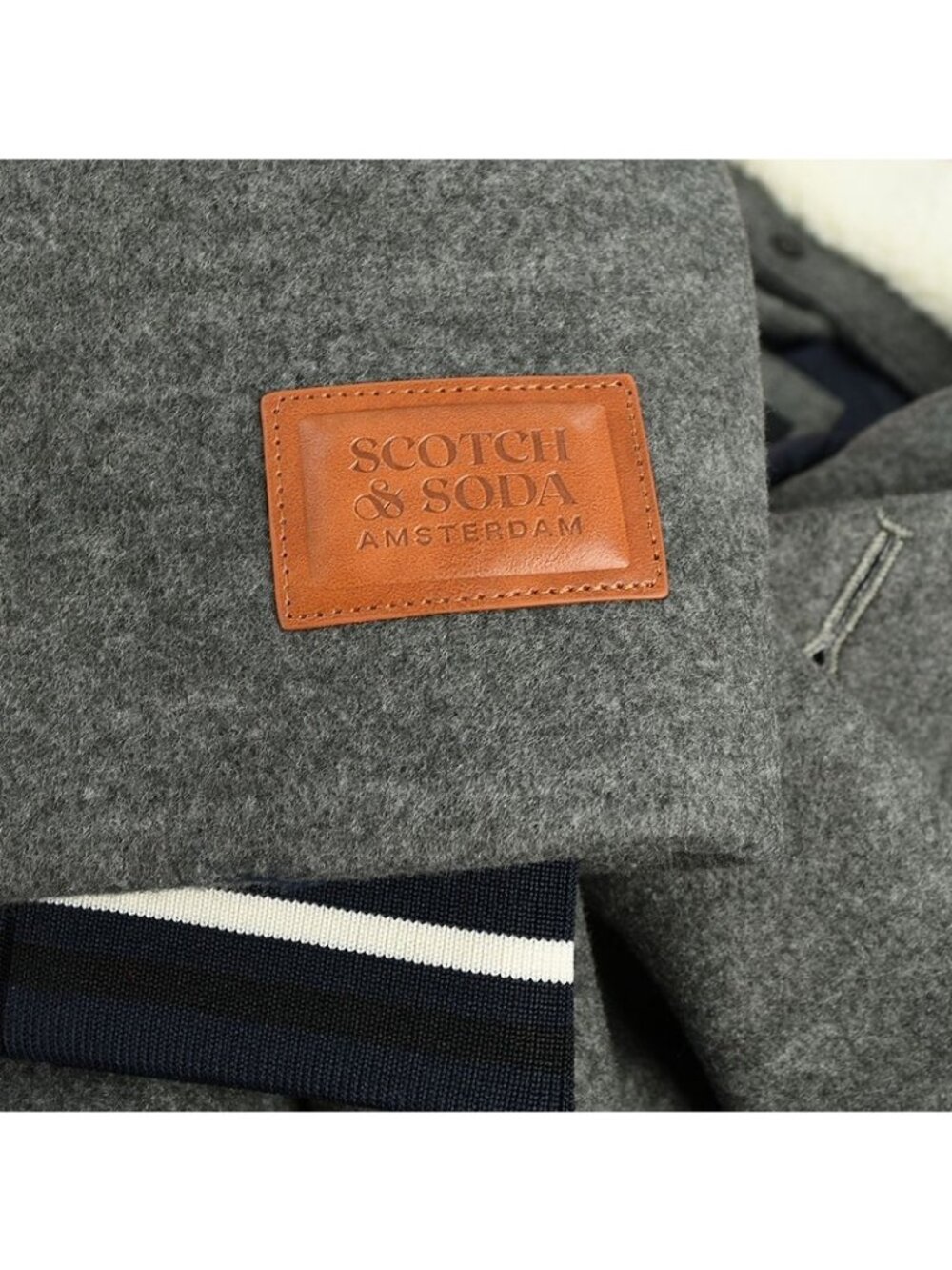 SCOTCH & SODA Anthracite IZAK Insulated Removable Collar Pea Coat SMALL NWT - Picture 2 of 3